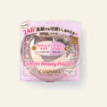 CANMAKE Secret Beauty Powder 01 Clear 5g on a warm ivory background