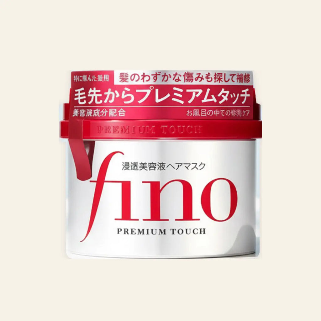 Fino Premium Touch Hair Mask 230g on a warm ivory background