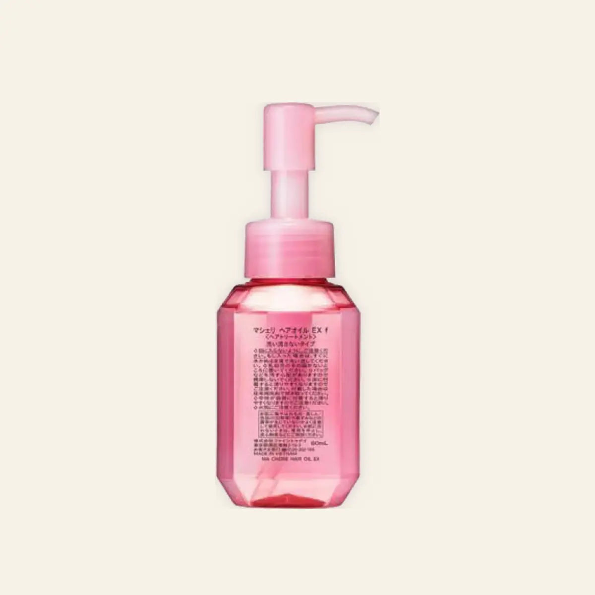 MA CHÉRIE Hair Oil EX f 60ml on a warm ivory background